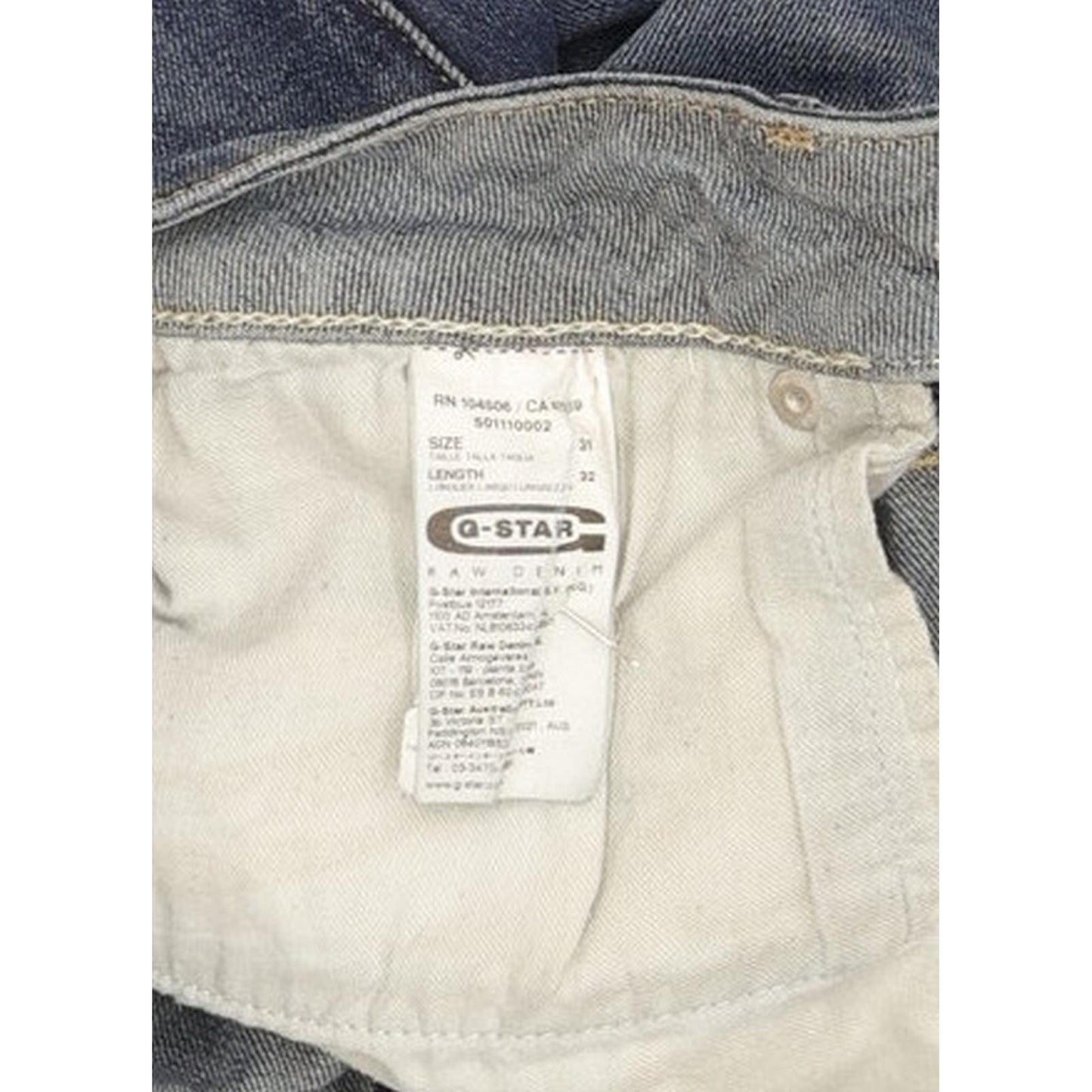 G-Star Midge Women Blue Straight Slim Stretch Jeans W31 L31