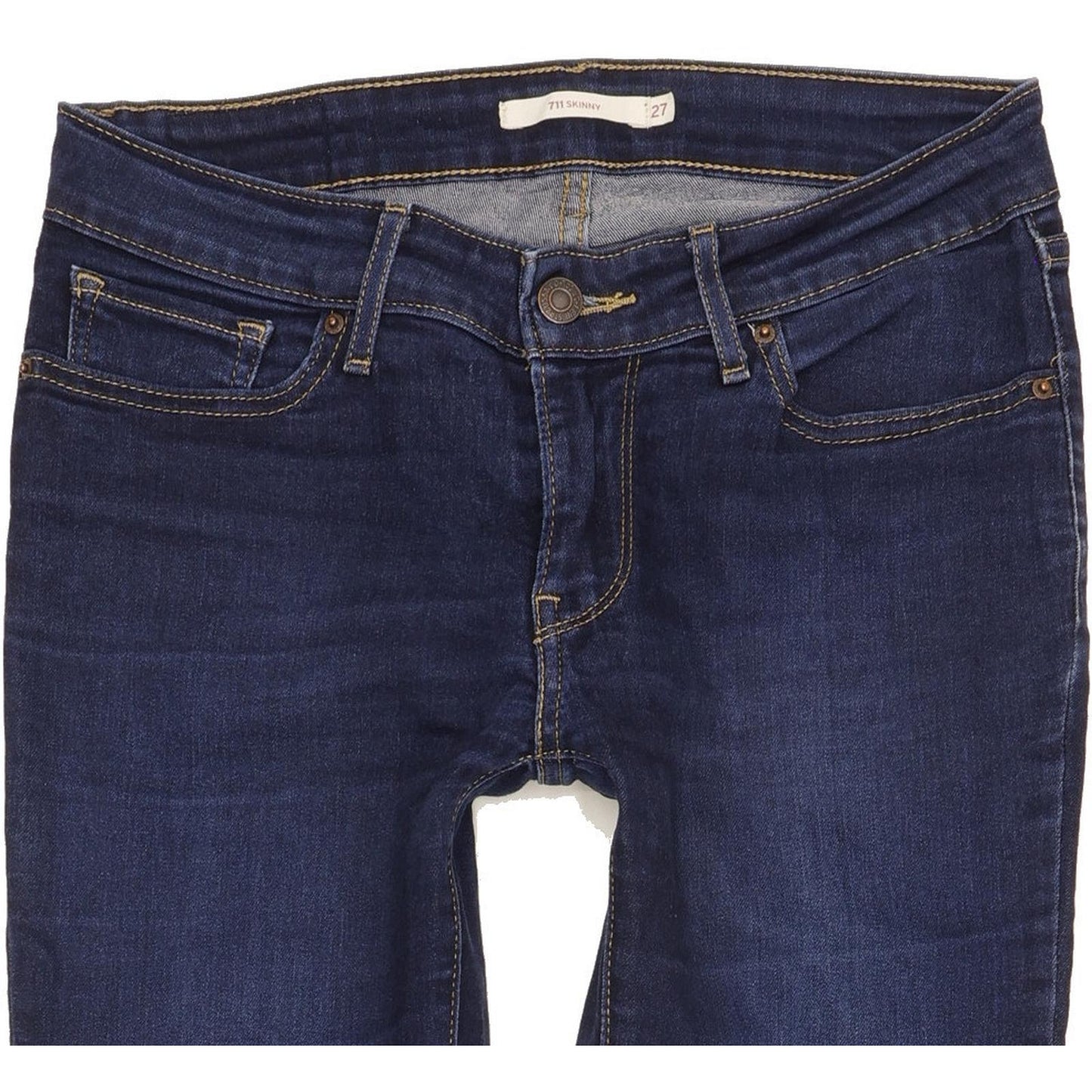 Levi's 711 Women Blue Skinny Slim Stretch Jeans W27 L32