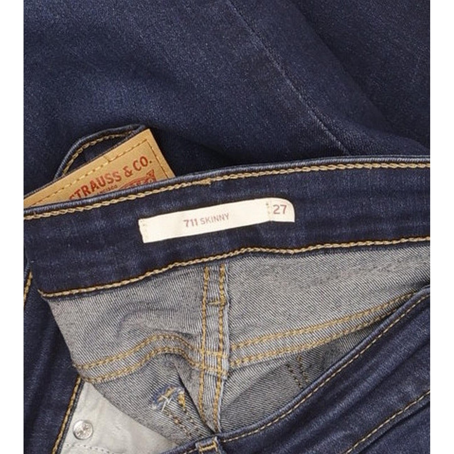 Levi's 711 Women Blue Skinny Slim Stretch Jeans W27 L32