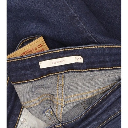 Levi's 711 Women Blue Skinny Slim Stretch Jeans W27 L32