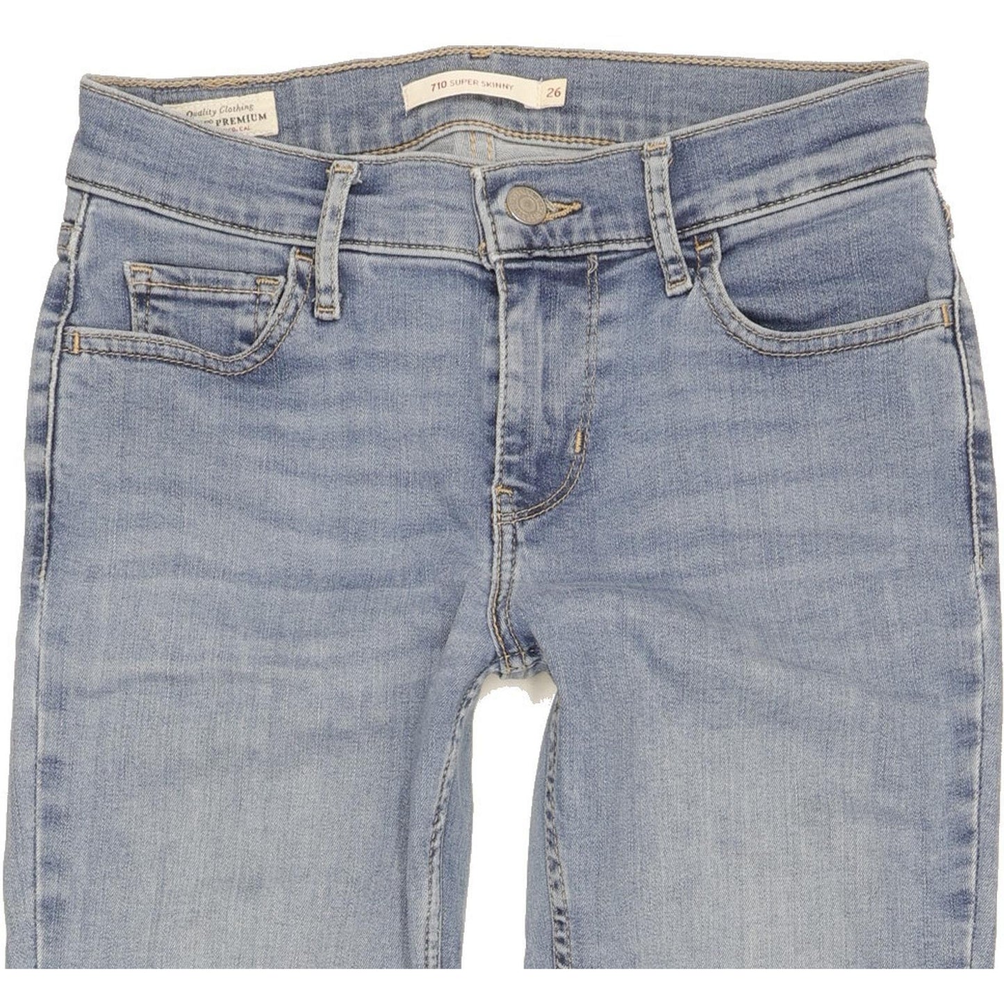Levi's 710 Super Women Blue Skinny Slim Stretch Jeans W26 L31