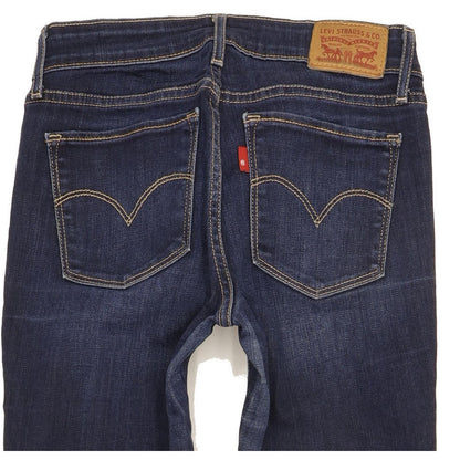 Levi's 711 Women Blue Skinny Slim Stretch Jeans W26 L29