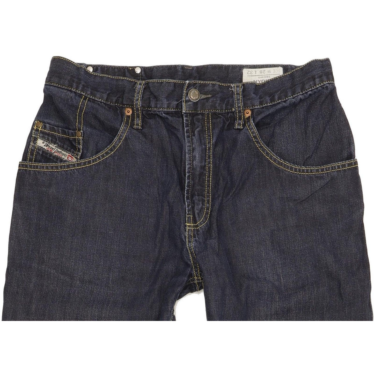 Diesel Nyoka 0062N Blue Tapered Regular Boyfriend Jeans High Waisted W28 L32