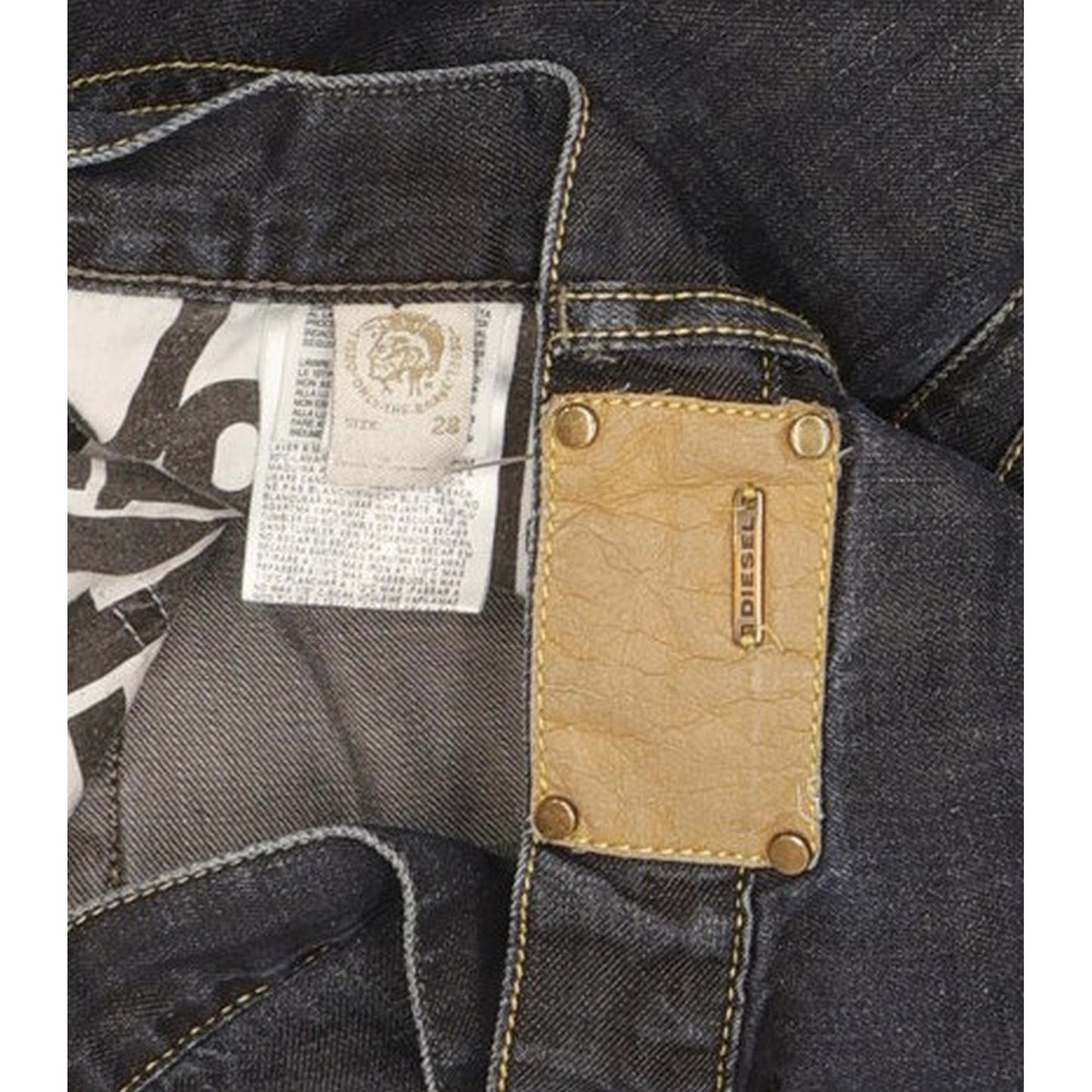 Diesel Nyoka 0062N Blue Tapered Regular Boyfriend Jeans High Waisted W28 L32