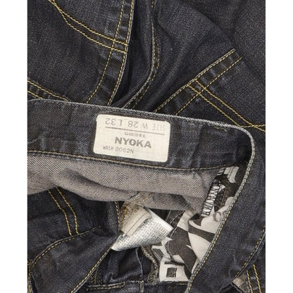 Diesel Nyoka 0062N Blue Tapered Regular Boyfriend Jeans High Waisted W28 L32