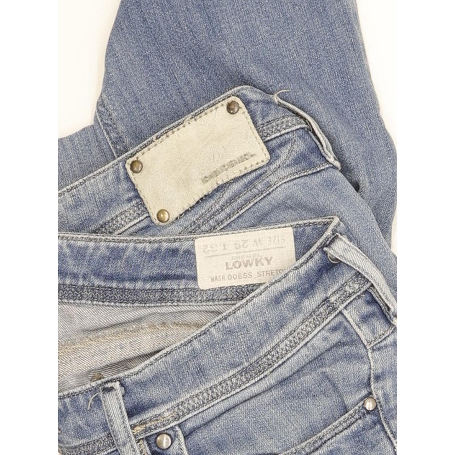 Diesel Lowky 065S Women Blue Straight Slim Stretch Jeans W29 L32