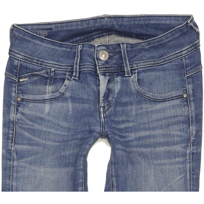 G-Star Lynn Women Blue Skinny Slim Stretch Jeans W28 L34