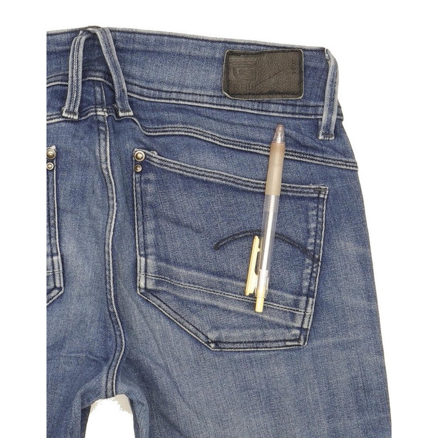 G-Star Lynn Women Blue Skinny Slim Stretch Jeans W28 L34