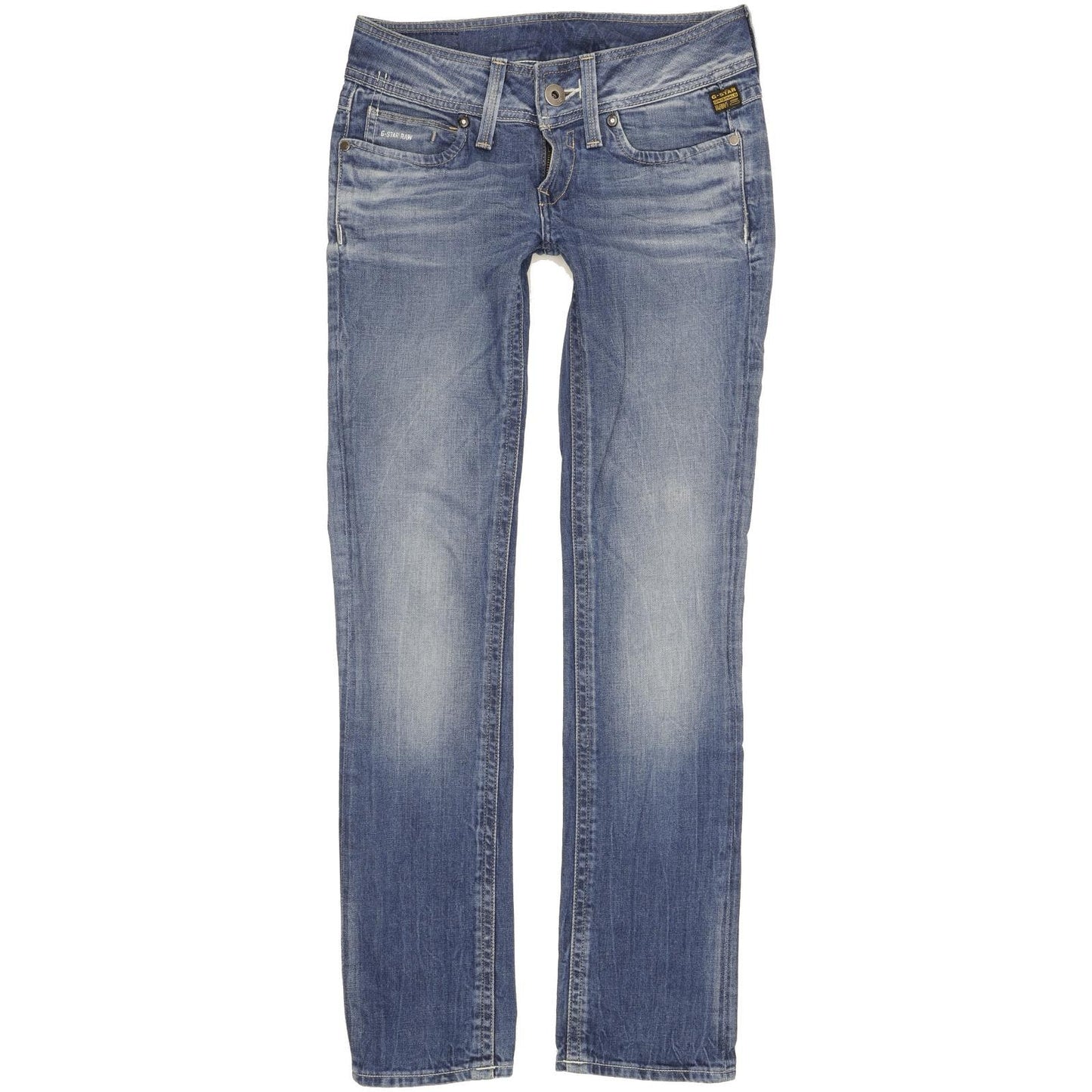 G-Star Ford Women Blue Straight Slim Stretch Jeans W26 L31