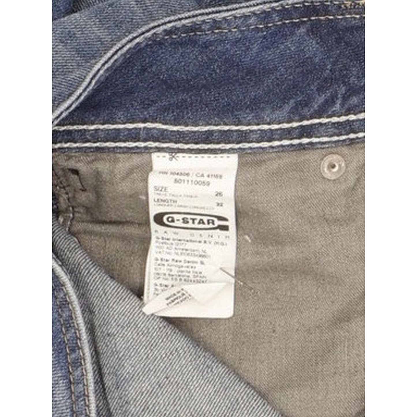 G-Star Ford Women Blue Straight Slim Stretch Jeans W26 L31