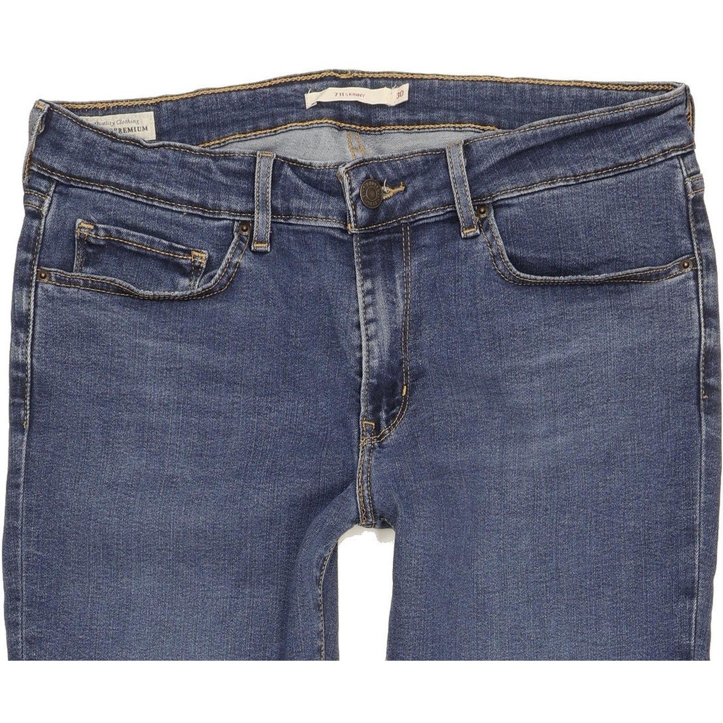 Levi's 711 Women Blue Skinny Slim Stretch Jeans W30 L29