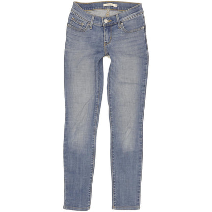 Levi's 711 Women Blue Skinny Slim Stretch Jeans W24 L28