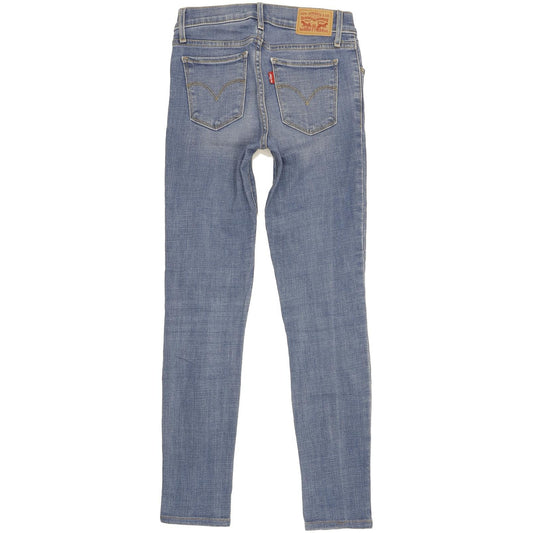 Levi's 711 Women Blue Skinny Slim Stretch Jeans W24 L28