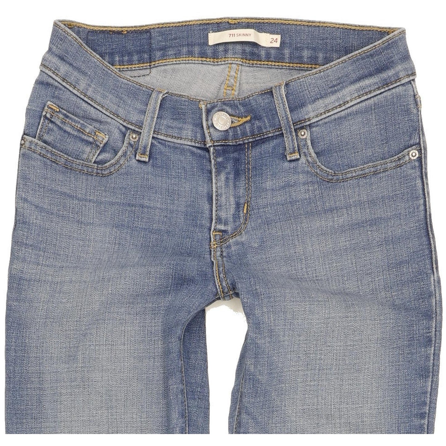 Levi's 711 Women Blue Skinny Slim Stretch Jeans W24 L28