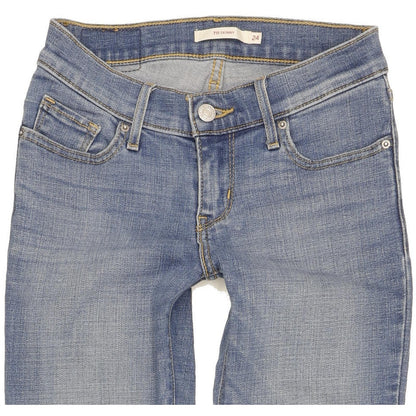 Levi's 711 Women Blue Skinny Slim Stretch Jeans W24 L28