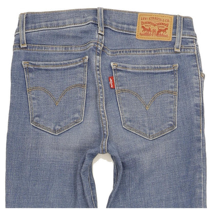 Levi's 711 Women Blue Skinny Slim Stretch Jeans W24 L28