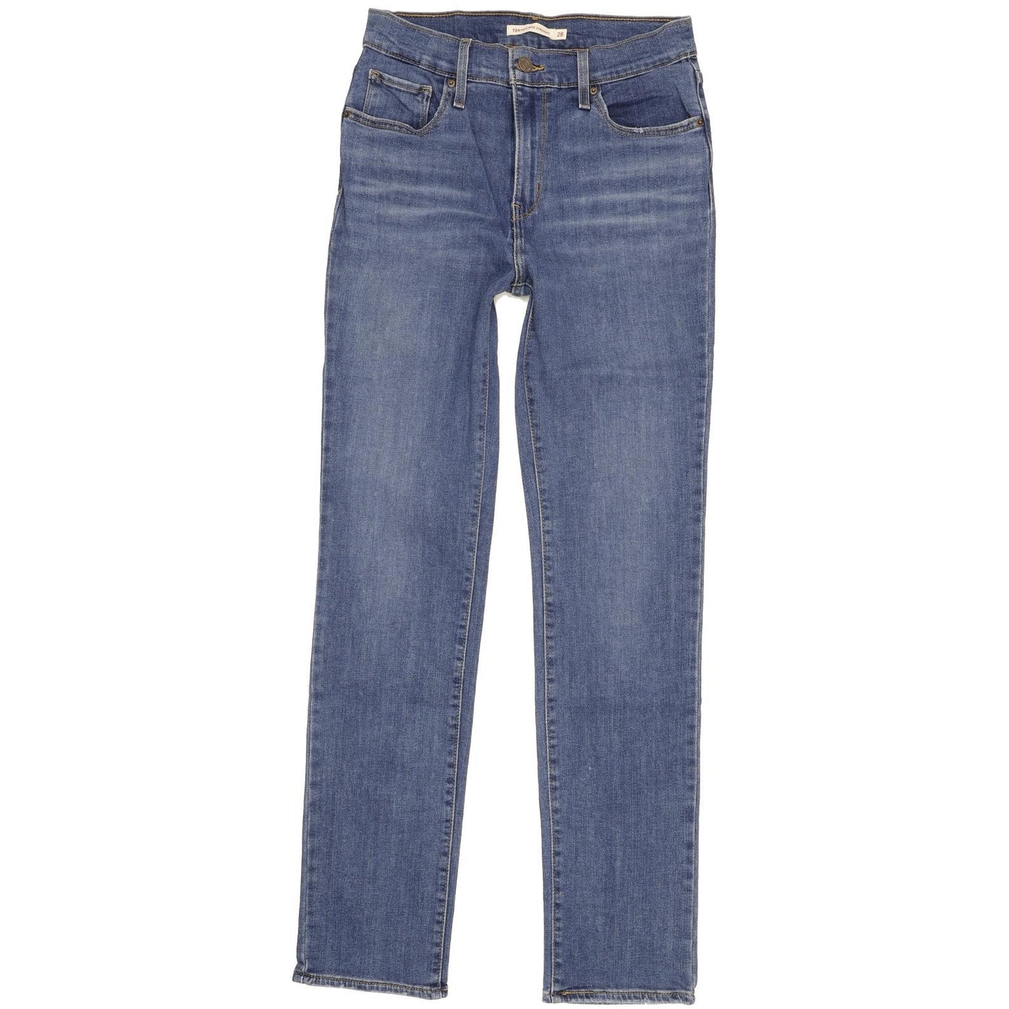 Levi's 724 Women Blue Straight Slim Stretch Jeans W28 L31