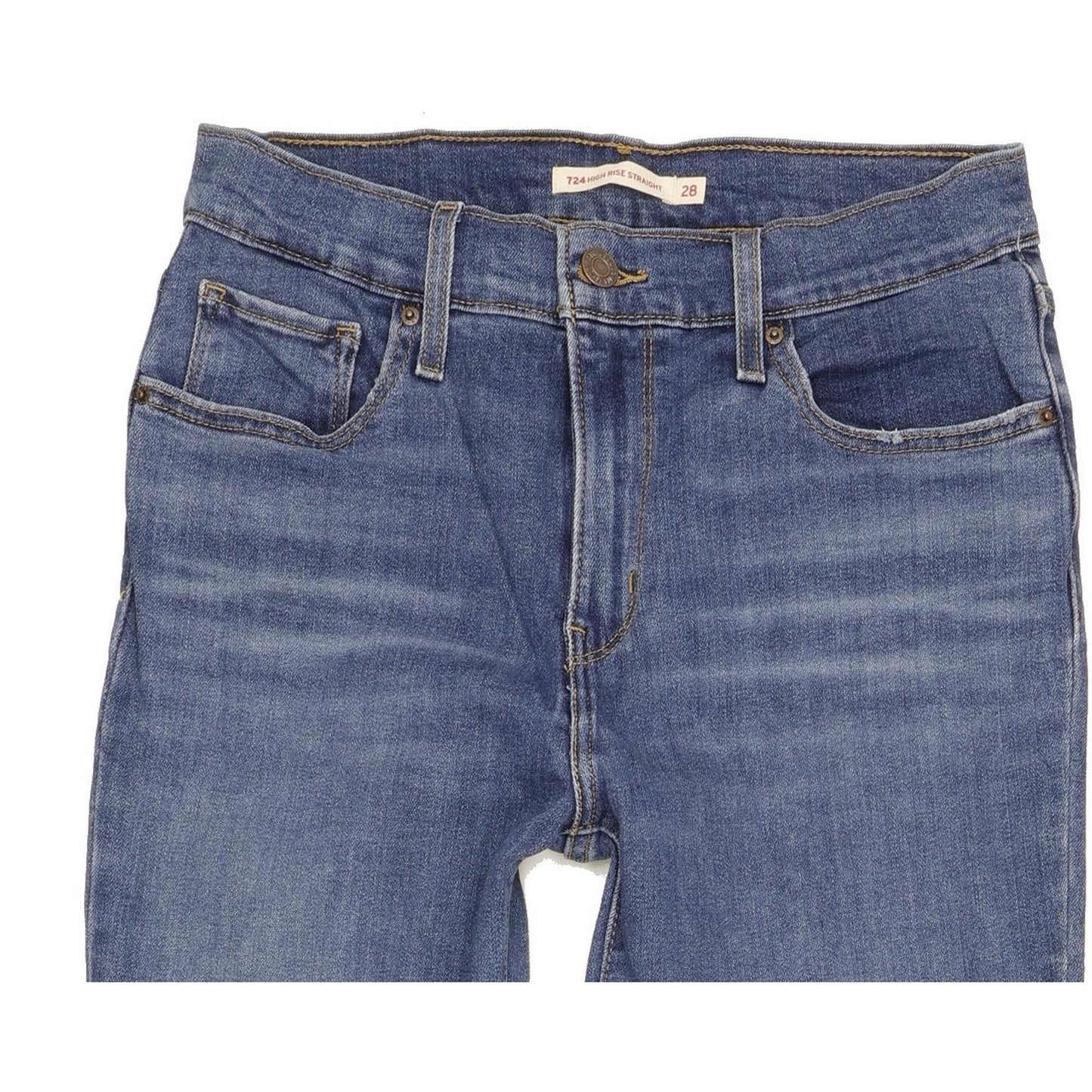 Levi's 724 Women Blue Straight Slim Stretch Jeans W28 L31