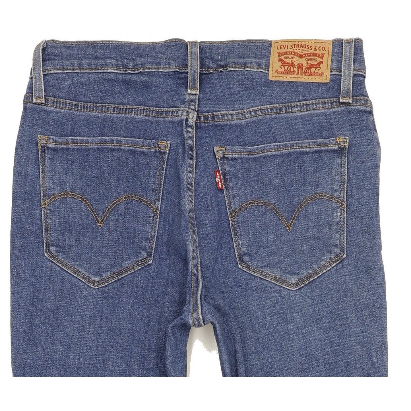 Levi's 724 Women Blue Straight Slim Stretch Jeans W28 L31