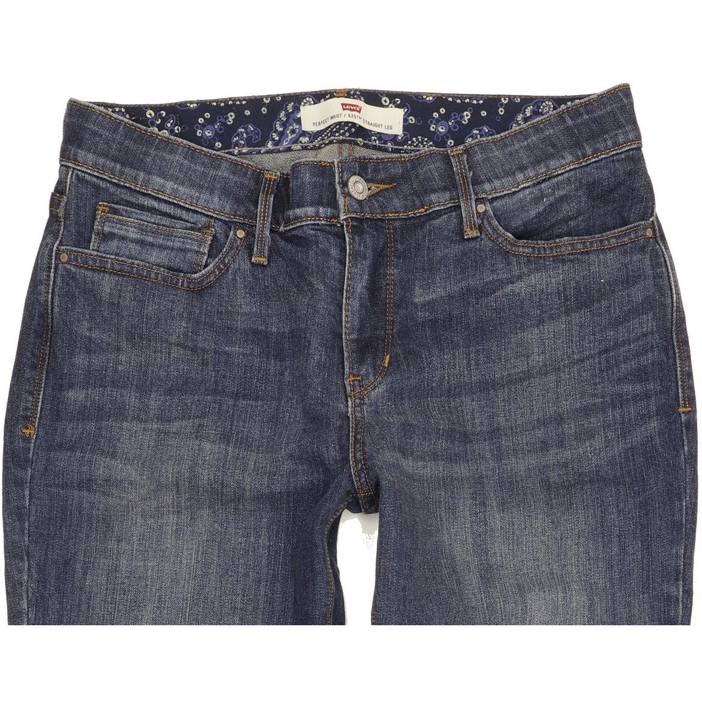 Levi's 525 Women Blue Straight Slim Stretch Jeans W30 L30
