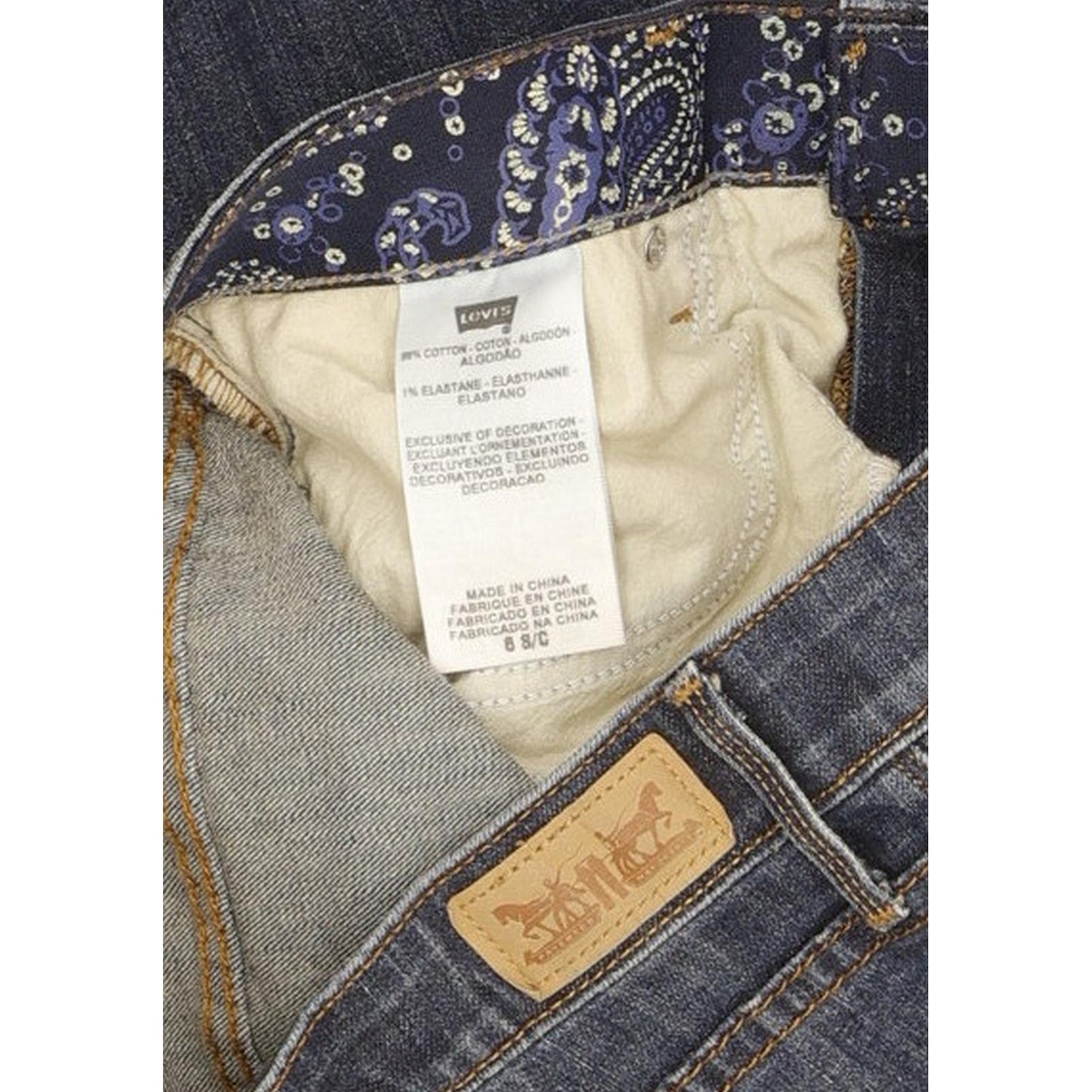 Levi's 525 Women Blue Straight Slim Stretch Jeans W30 L30