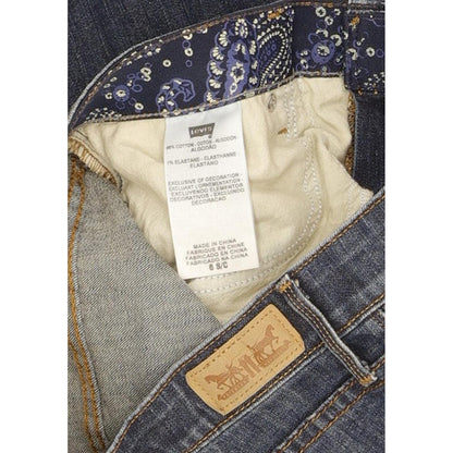 Levi's 525 Women Blue Straight Slim Stretch Jeans W30 L30
