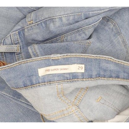 Levi's 710 Super Women Blue Skinny Slim Stretch Jeans W29 L32