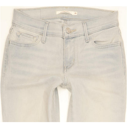 Levi's 710 Super Women Blue Skinny Slim Stretch Jeans W26 L29