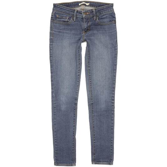 Levi's 711 Women Blue Skinny Slim Stretch Jeans W26 L29