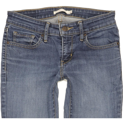 Levi's 711 Women Blue Skinny Slim Stretch Jeans W26 L29