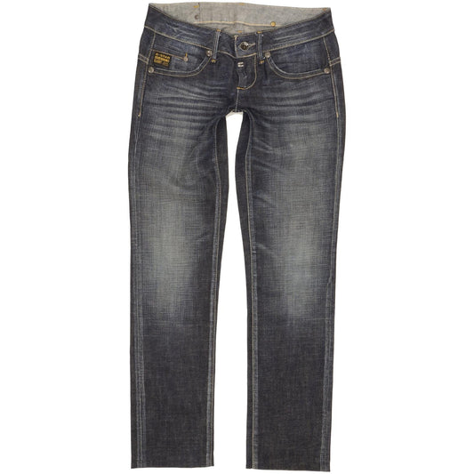 G-Star Midge Women Blue Straight Slim Stretch Jeans W28 L30