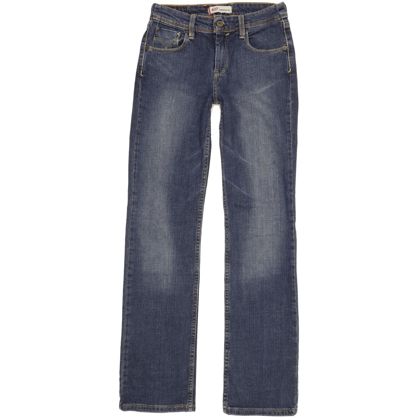 Levi's 627 Women Blue Straight Slim Stretch Jeans W26 L31
