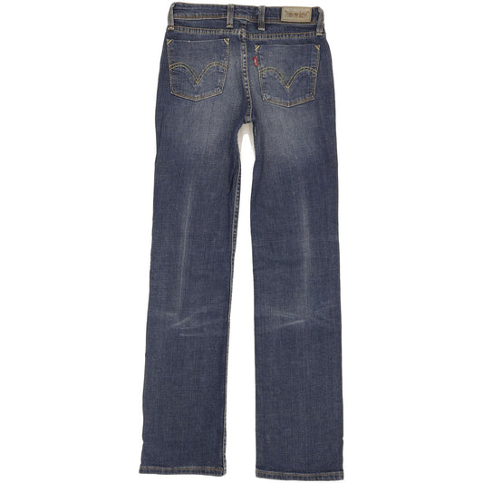 Levi's 627 Women Blue Straight Slim Stretch Jeans W26 L31