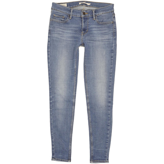 Levi's 710 Super Women Blue Skinny Slim Stretch Jeans W27 L28