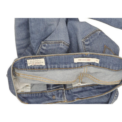 Levi's 710 Super Women Blue Skinny Slim Stretch Jeans W27 L28