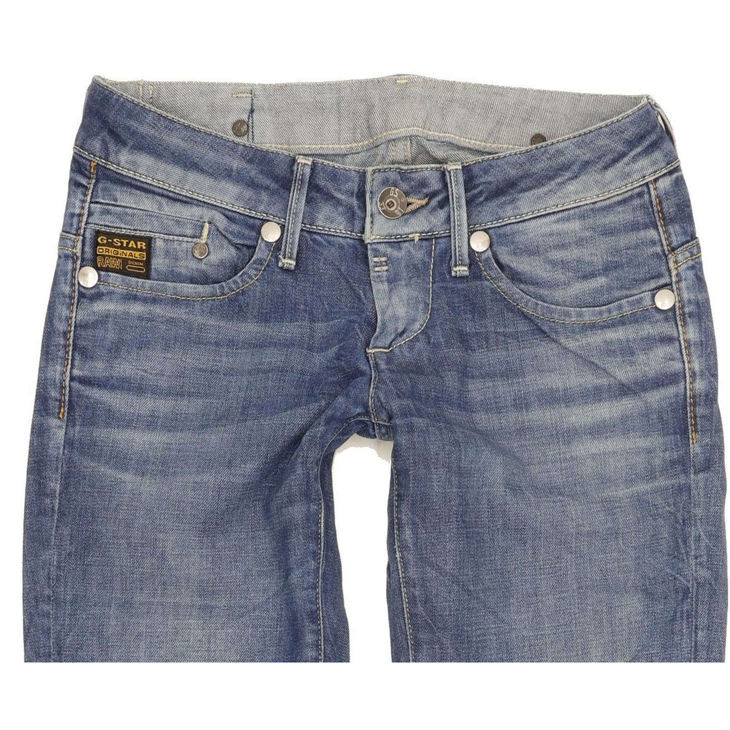 G-Star Midge Women Blue Straight Slim Stretch Jeans W27 L32