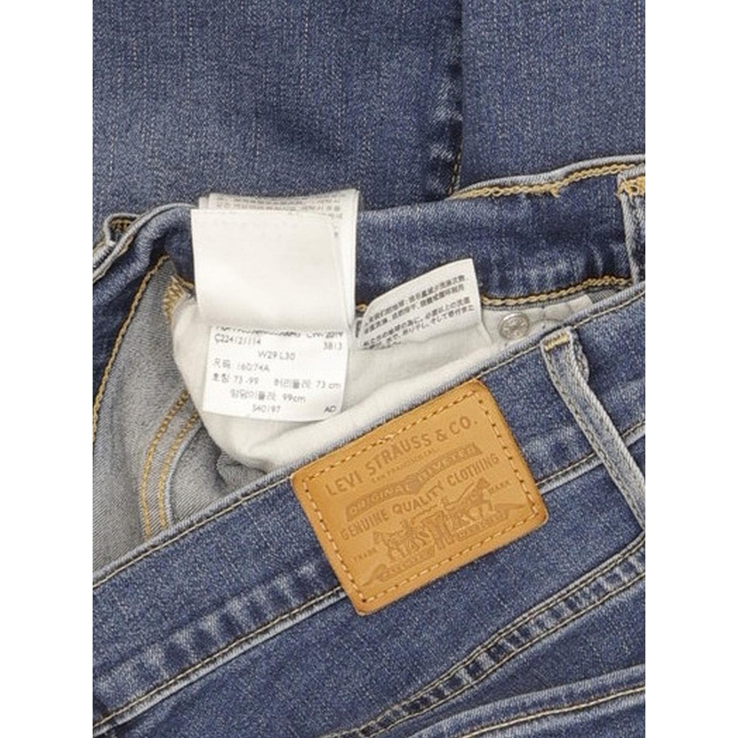 Levi's 724 Blue Straight Slim Stretch Jeans High Waisted W29 L30