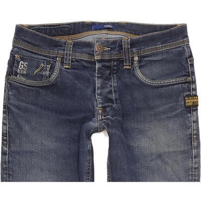 G-Star Women Blue Straight Slim Stretch Jeans W28 L31