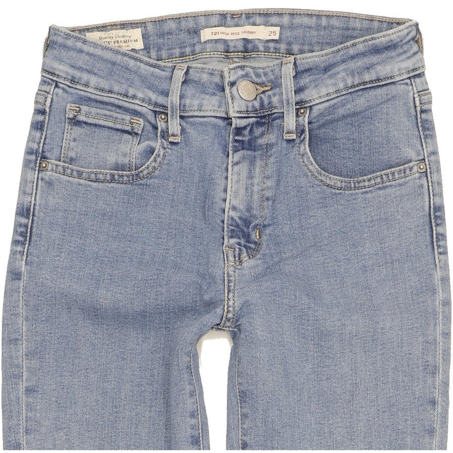 Levi's 721 Women Blue Skinny Slim Stretch Jeans W25 L30