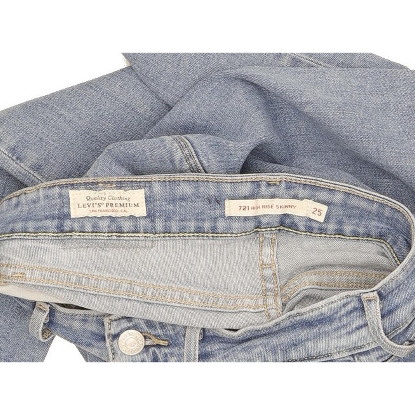 Levi's 721 Women Blue Skinny Slim Stretch Jeans W25 L30