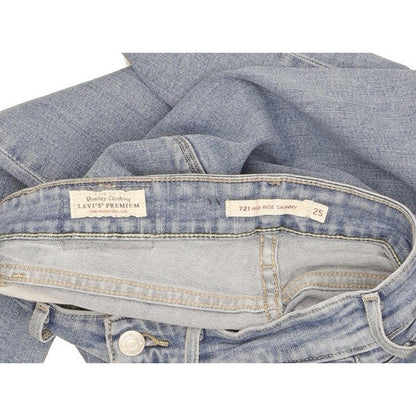 Levi's 721 Women Blue Skinny Slim Stretch Jeans W25 L30