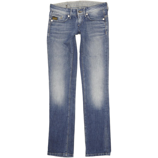 G-Star Midge Women Blue Straight Slim Stretch Jeans W27 L34
