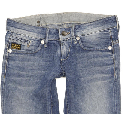 G-Star Midge Women Blue Straight Slim Stretch Jeans W27 L34