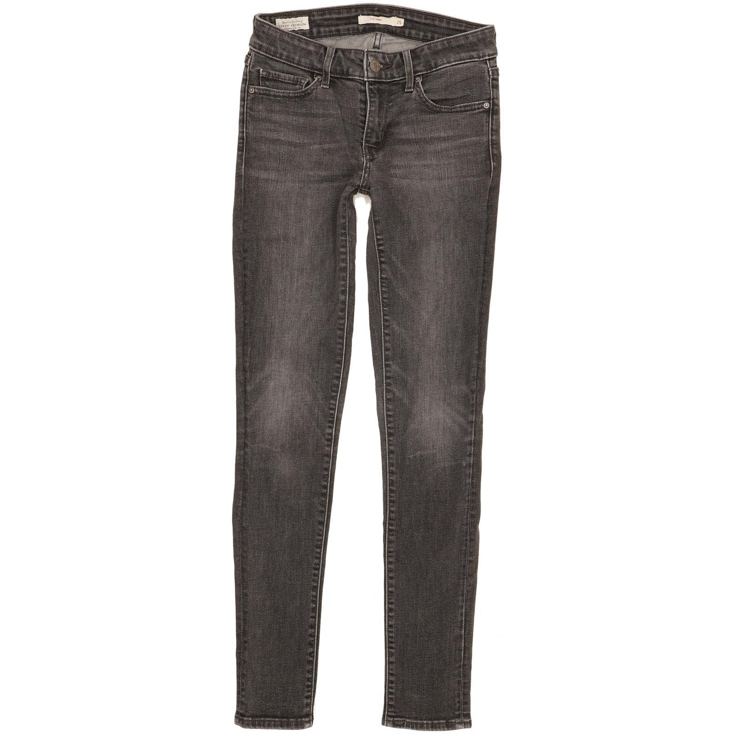 Levi's 711 Women Charcoal Skinny Slim Stretch Jeans W25 L30