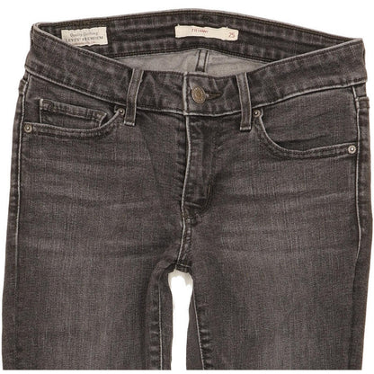 Levi's 711 Women Charcoal Skinny Slim Stretch Jeans W25 L30