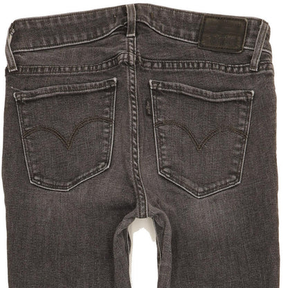 Levi's 711 Women Charcoal Skinny Slim Stretch Jeans W25 L30