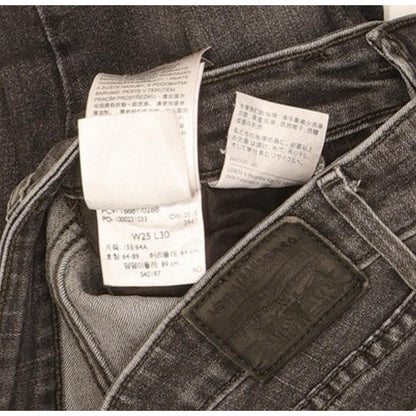 Levi's 711 Women Charcoal Skinny Slim Stretch Jeans W25 L30