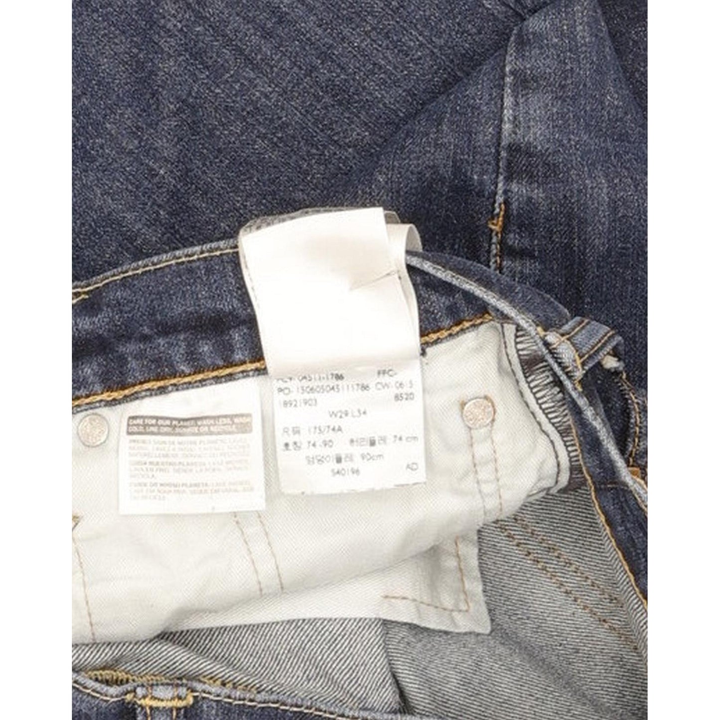 Levi's 511 Men Blue Straight Slim Jeans W29 L33