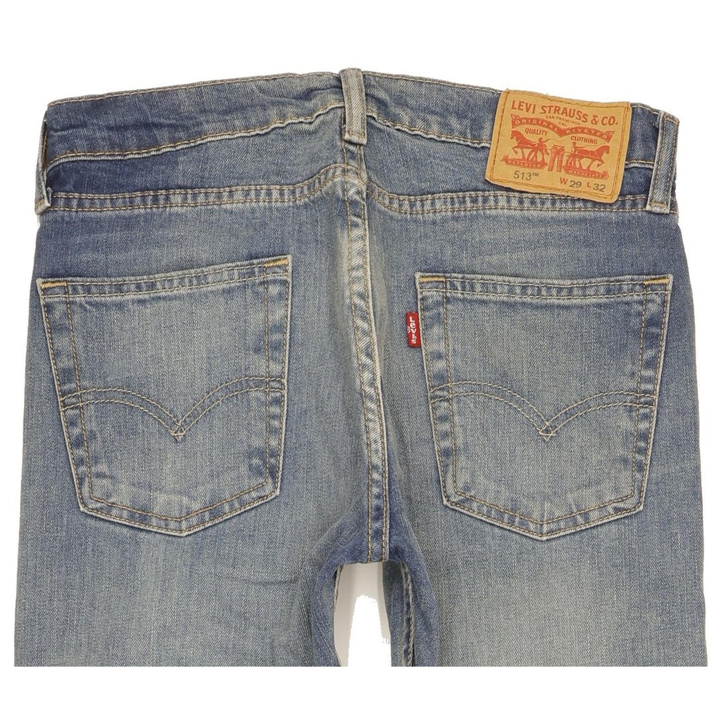 Levi's 513 Men Blue Straight Slim Stretch Jeans W29 L31