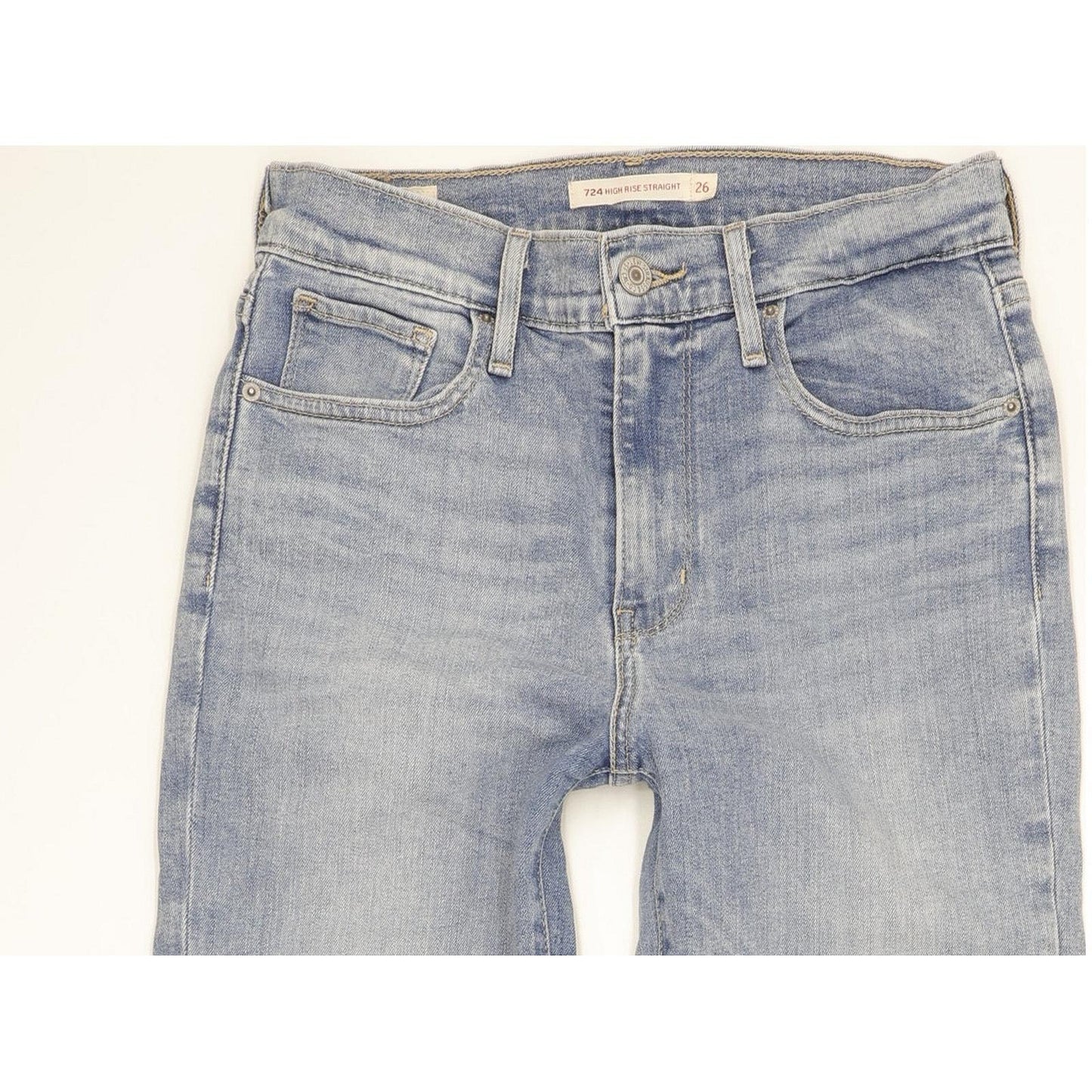 Levi's 724 Women Blue Straight Slim Stretch Jeans W26 L29